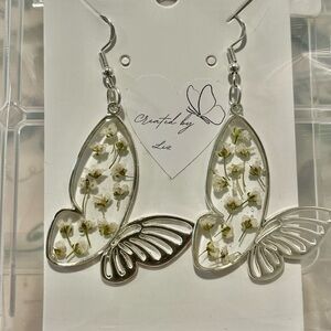 Resin Handmade Butterfly Earrings